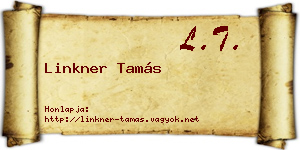 Linkner Tamás névjegykártya